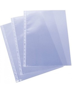 C 100 fundas portadocumentos fº multitaladro polipropileno standard 70mc cristal